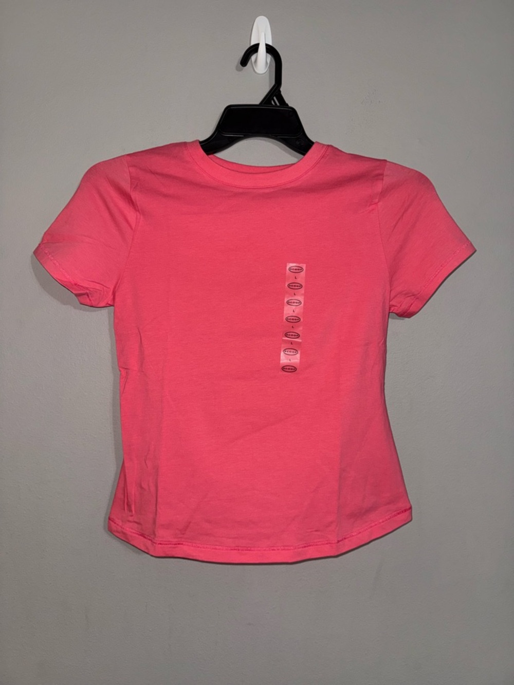 SCOOP NYC Women’s Pink Short-Sleeve Baby Tee Large BNWT